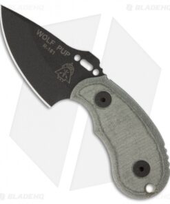 TOPS Knives Wolf Pup Fixed Blade Knife (2.5" Black Plain) WP010
