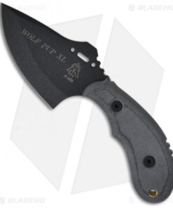 TOPS Knives Wolf Pup XL Fixed Blade Knife (3.5" Black Plain) WP011
