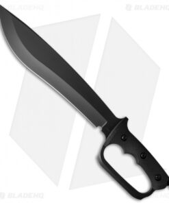 Treeman Knives Combat Machete Black Ops Fixed Blade Knife Black G-10 (12" Black)