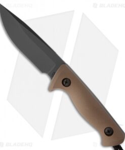 Treeman Knives Recon Hunter Fixed Blade Knife (4.375" Black Plain)