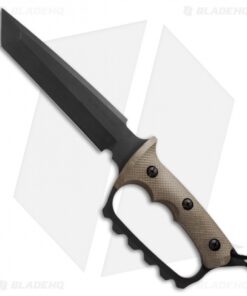 Treeman Knives Ultra Phalanx D-Guard Knife Green Micarta (7.5" Black)