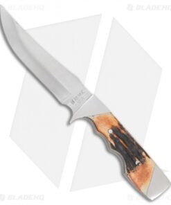 Upswept Skinner Stag Fixed Blade Knife (5" Satin)