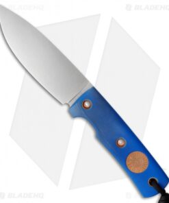 Wallace Edged Tools OS II Fixed Blade Knife Blue G-10 (4.5" Satin)