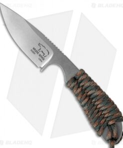 White River Knives Backpacker Knife Green Camo Paracord (3" Stonewash)