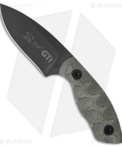 White River Knives GTI 3 Fixed Blade Knife Gray Canvas Micarta (3" Black)