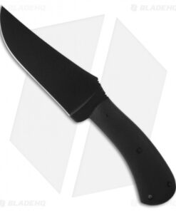 Winkler Knives Belt Knife Fixed Blade w/ Canvas Laminate Handle (4.75" Black KG)