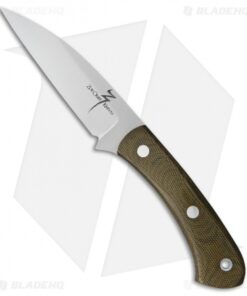 Zoe Crist Knives Goshawk Fixed Blade Green Micarta (3.5" Satin)