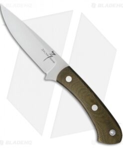 Zoe Crist Knives Kestrel Fixed Blade Knife Green Micarta (3.75" Satin)