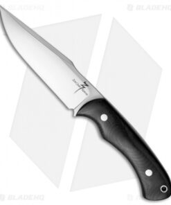 Zoe Crist Knives Santa Fe Fixed Blade Knife Black Canvas Micarta (5" Satin)