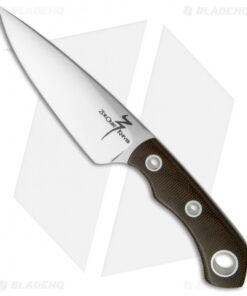 Zoe Crist Knives Urban EDC Fixed Blade Knife Green Canvas Micarta (3.75" Satin)